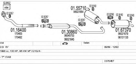 MTS C070467001199 Exhaust System
